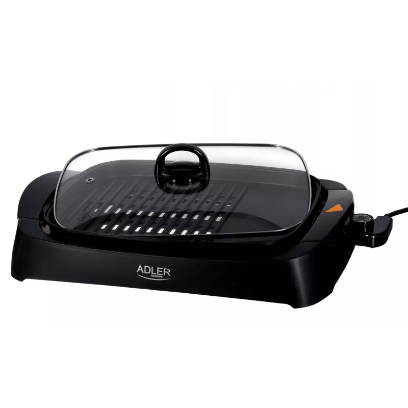Lauale asetatav elektrigrill Adler AD 6610, 3000 W, must, ristkülikukujuline kahe tsooniga rest+pliidiplaat
