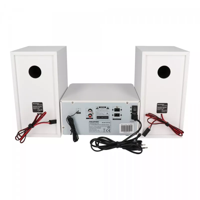 Kodu audio mikrosüsteem BLAUPUNKT MS16BT 15 W, CD/USB/MP3, Bluetooth, FM RDS, valge