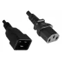Microconnect PE030605 toitekaabel must 0,5 m C13-pistik C20-pistik