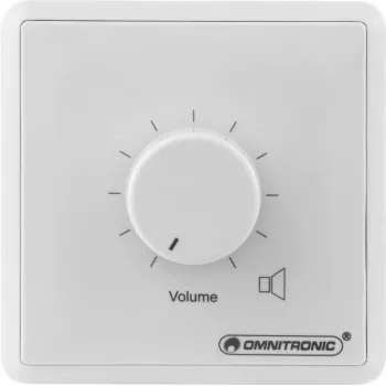 Omnitronic ELA LS-Regler 80711002 10 W mono valge helitugevuse regulaator avalike aadressisüsteemide jaoks