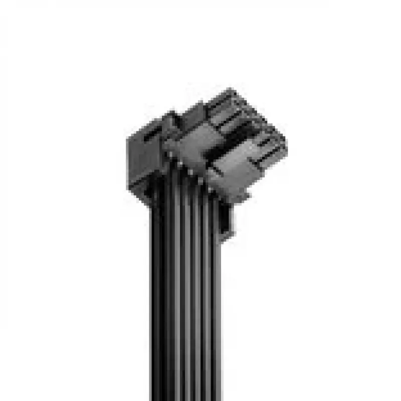 CableMod Basics Universal 12V 2x6 kaabel, 90° ühendus, 16-kontaktiline 16-kontaktiliseks - must, 60 cm, var. B