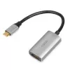 IBOX USB-C–HDMI-adapterkaabel, mudel IACFAK, USB-C (isane) HDMI-le (emane), 4K 60 Hz, sirged pistikud, hõbedane