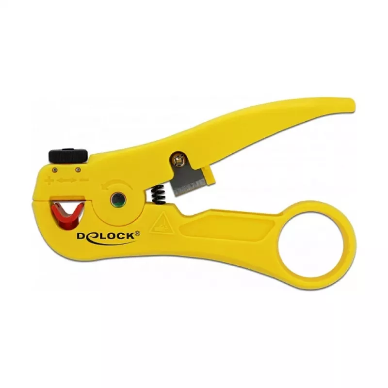 Kaablieemaldaja DELOCK 86478 — eemaldusvõime 3,5–9 mm, pikkus 111 mm, kollane