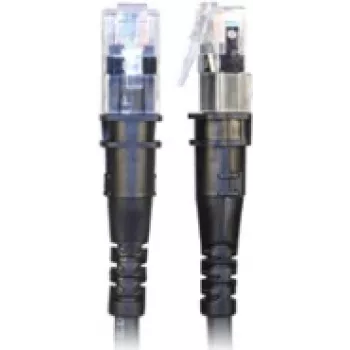 PatchSee ThinPATCH - Patch-Cable - RJ-45 (M) to RJ-45 (M) - 2,1m - 4,9 mm - FTP - CAT 6a - IEEE 802,3at - Shielded, Halogen-Free - Must (TP-6A-F/7)