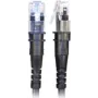 PatchSee ThinPATCH - Patch-Cable - RJ-45 (M) to RJ-45 (M) - 2,1m - 4,9 mm - FTP - CAT 6a - IEEE 802,3at - Shielded, Halogen-Free - Must (TP-6A-F/7)
