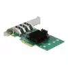 DeLOCK PCI Express x4 kaart 4 x välise USB 3.0 neljakanalilisele - madala profiiliga vormitegur