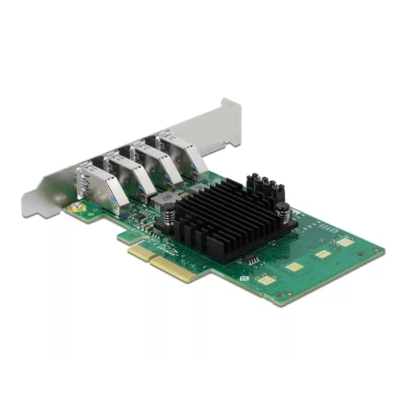 DeLOCK PCI Express x4 kaart 4 x välise USB 3.0 neljakanalilisele - madala profiiliga vormitegur
