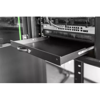 Klaviatuurisahtel dokumendihoidikuga Digitus DN-19 KEY-1U-SW