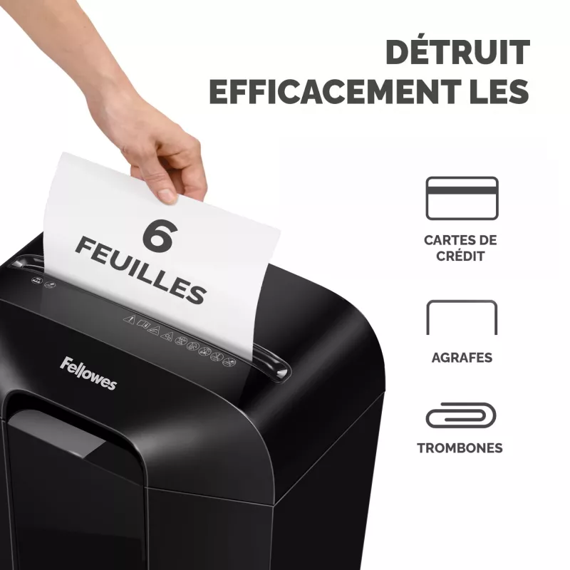 Powershred | LX25 | Must | 11,5 L | Krediitkaartide purustamine | dB | Paberikäitlus standard/väljund 6 lehte korraga | Ristlõikeline purusti | Garantii 24 kuud