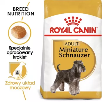 Kuiv koeratoit Royal Canin Miniature Schnauzer Adult, linnuliha, 3 kg, väikestele tõugudele
