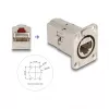 DeLOCK 67062 D-tüüpi RJ45 Cat.6A STP sisseehitatud ühendusadapter, metallist