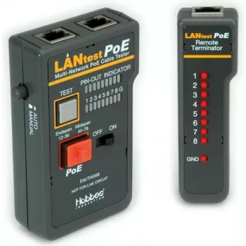 HOBBES 13.01.3371 võrgukaabli tester PoE-tester must (13.01.3371)