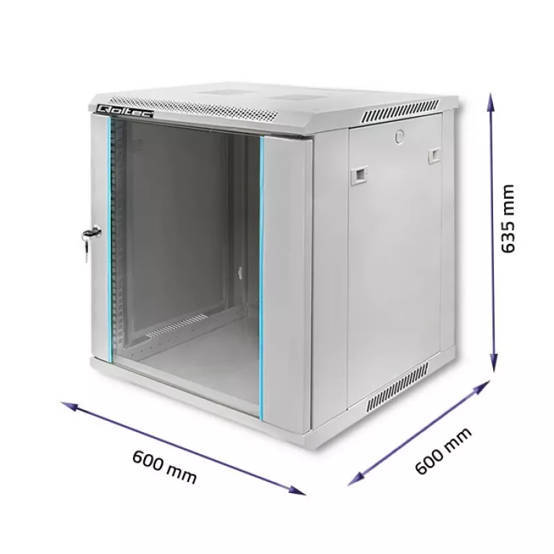 Qoltec 54487 RACK-kapp 19 | 12U | 600 x 635 x 600
