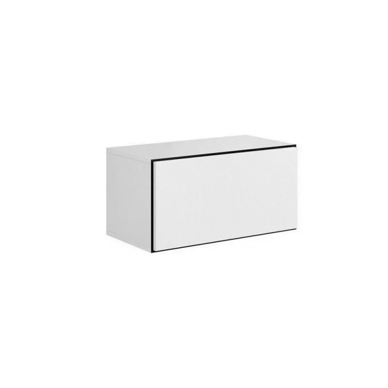 Panipaik cama meble ROCO RO3, põrandal seisev seinaäärne, 75×37×39 cm, valge/must/valge