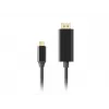 USB-C–DisplayPort-adapterkaabel Lanberg CA-CMDP-10CU-0018-BK must 1,8 m