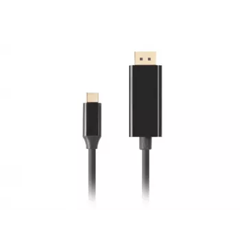 USB-C–DisplayPort-adapterkaabel Lanberg CA-CMDP-10CU-0018-BK must 1,8 m