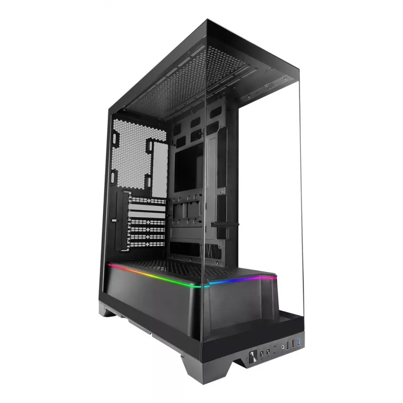 TACENS Mars Gaming MCPRISMA Midi Tower PC korpus, must, karastatud klaas, toetab ATX/Micro-ATX/Mini-ITX, 2x3,5-tollised + 2x2,5-tollised sahtlid