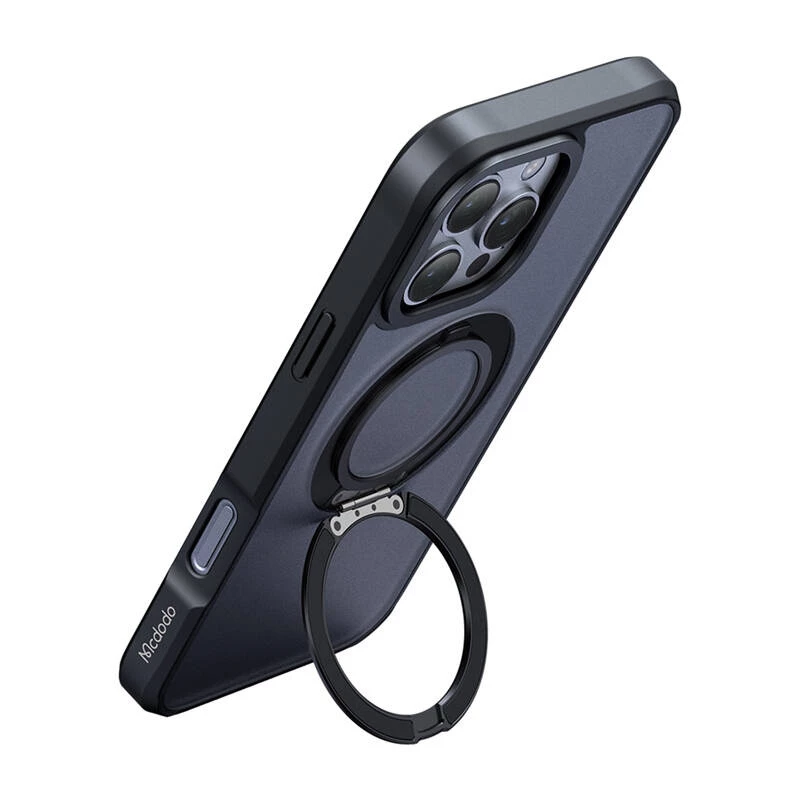 Kaitseümbris Mcdodo PC-4932 iPhone 16 Pro jaoks integreeritud alusega, must