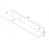 Rippriiul Cama Meble MERCI 110x20x25 cm, seinale kinnitatav, puitlaastplaat, must/tamm artisanal
