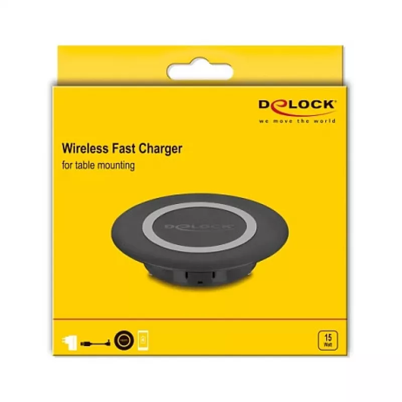 Siselaadija DeLOCK 66284 nutitelefonile must USB juhtmevaba