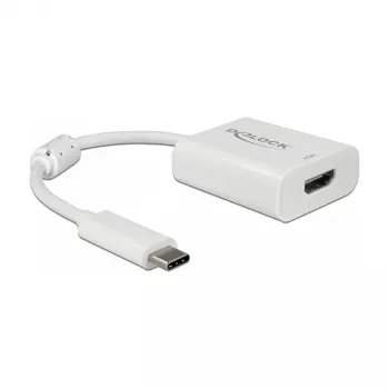 Video kaabliadapter DeLOCK 63937 USB USB-C -> HDMI 0,1 m valge
