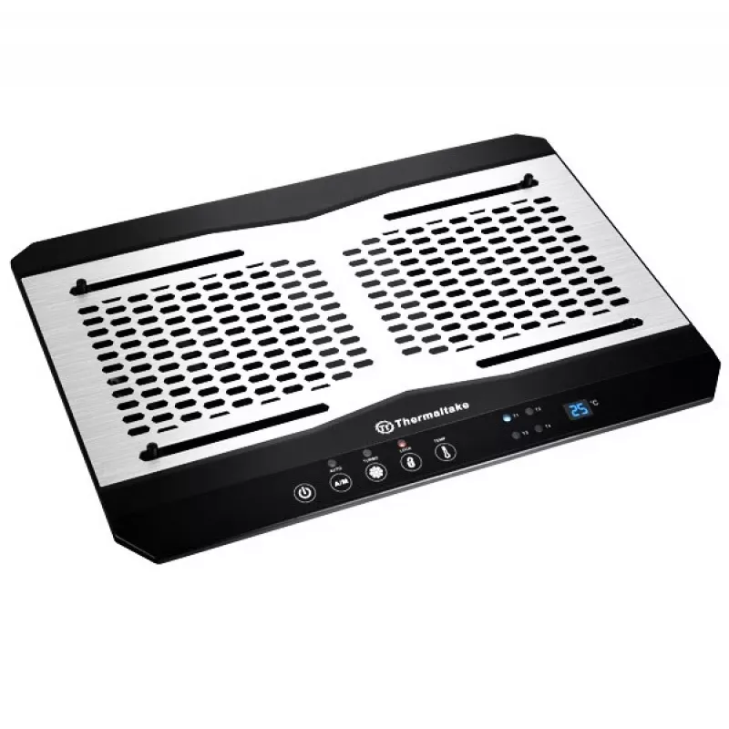 Sülearvuti jahutusalus THERMALTAKE CL-N002-PL12BL-A 12 cm ventilaatoriga, alumiinium ja plastik, 390×277,5×49,3 mm, 1000–1300 RPM
