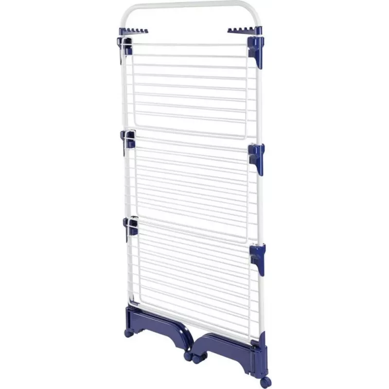 Pesukuivatusrest Leifheit Pegasus 1081529, kokkupandav metallist/plastist kuivati, kuivatuspinda 42 m, rattad, riidepuuklambrid, 76,5×700×1450 mm