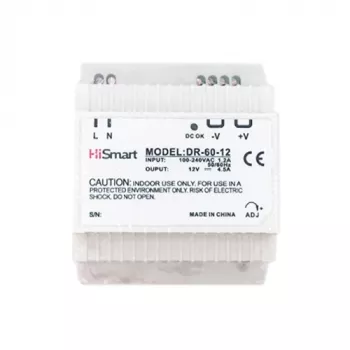 Toiteplokk 12V, 4,5A, 60W, DIN-rööpale
