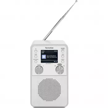 Digiraadio TECHNISAT DigitRadio 317 Valge — FM- ja DAB+-vastuvõtt, kompaktne lauaraadio disain