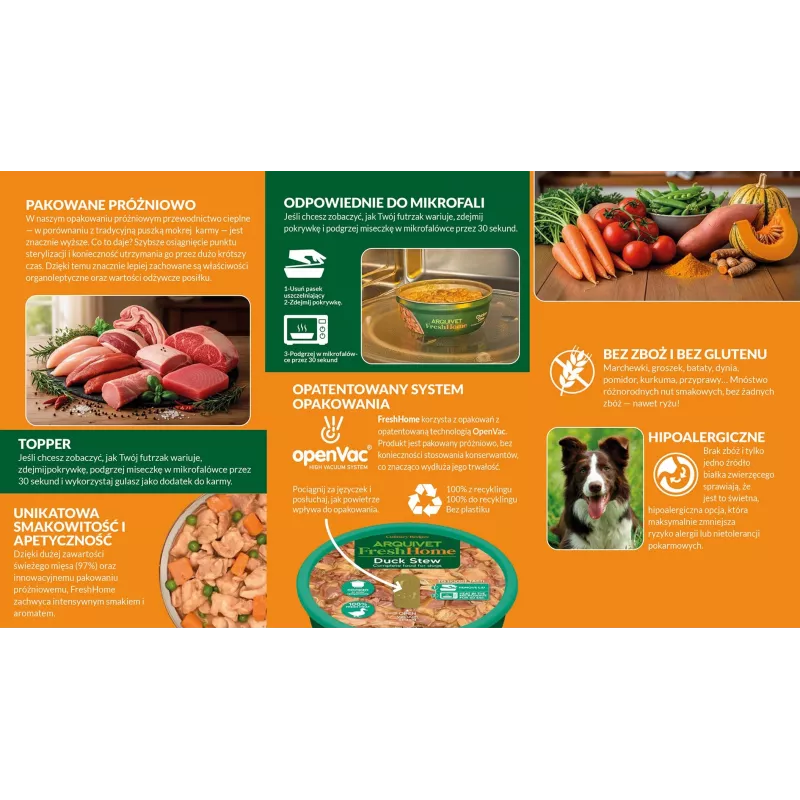 Märg koeratoit multiplekk ARQUIVET Fresh Home Goulash mix 6×280 g, täiskasvanud, täisväärtsööt, gluteeni- ja sojavaba