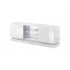 TV cabinet cama meble QIU 160 — MDF Valge gloss, 1600×420×570 mm