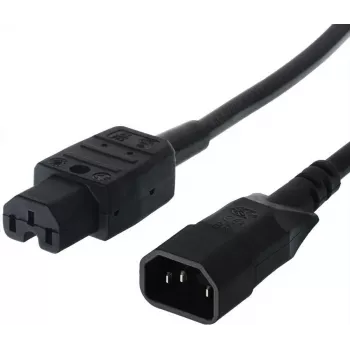 Bachmann - toitepikenduskaabel - IEC 60320 C14 kuni IEC 60320 C13 - 250 V - 10 A - 1,5 m - must