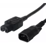 Bachmann - toitepikenduskaabel - IEC 60320 C14 kuni IEC 60320 C13 - 250 V - 10 A - 1,5 m - must