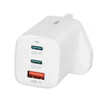 iBOX C-65 Valge, GaN 65W universaalne laadija UK pistikuga