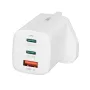 iBOX C-65 Valge, GaN 65W universaalne laadija UK pistikuga
