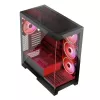 PC-korpus MODECOM Volcano SPACE APEX ARGB Midi Tower, karastatud klaas, USB-C, toetab ATX/microATX/Mini-ITX, GPU kuni 430 mm, CPU jahuti kuni 180 mm