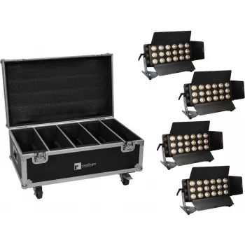 LED-pesuvalgusti EUROLITE CLS-18 QCL RGB/WW 18×7W koos lennukohvriga
