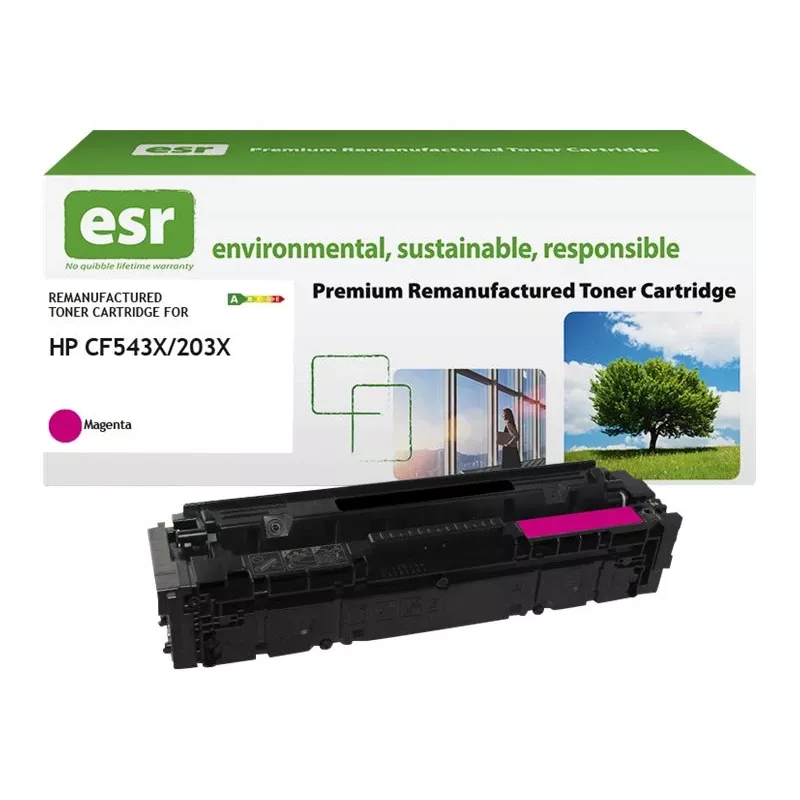 ESR-i toonerikassett, ühildub HP CF543X-ga magenta suure mahutavusega taastatud 2500 lehekülge