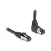 Võrgukaabel DeLOCK RJ45 Cat.8.1 90° allapoole nurga all / sirge 2 m must