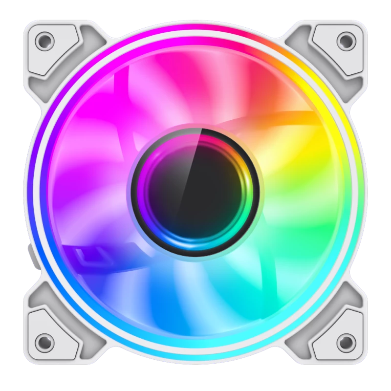 Gamemax | Korpusventilaator | DUAL RING INFINITY | Valge