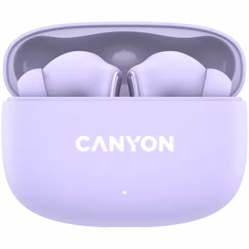 Canyon TWS-9 CNS-TWS9P Kõrvaklapid – Tõeliselt juhtmevabad – Bluetooth 5.4 – In-Ear – 6h + 30h tööaeg – USB-C laadimiskarp – Puutetundlik juhtimine – lilla