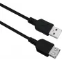 USB 2.0 pikenduskaabel helos 288309 0,5 m — must, isane-emane