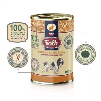 FOLK Traditional polish rabbit feast - märg koeratoit - 400g