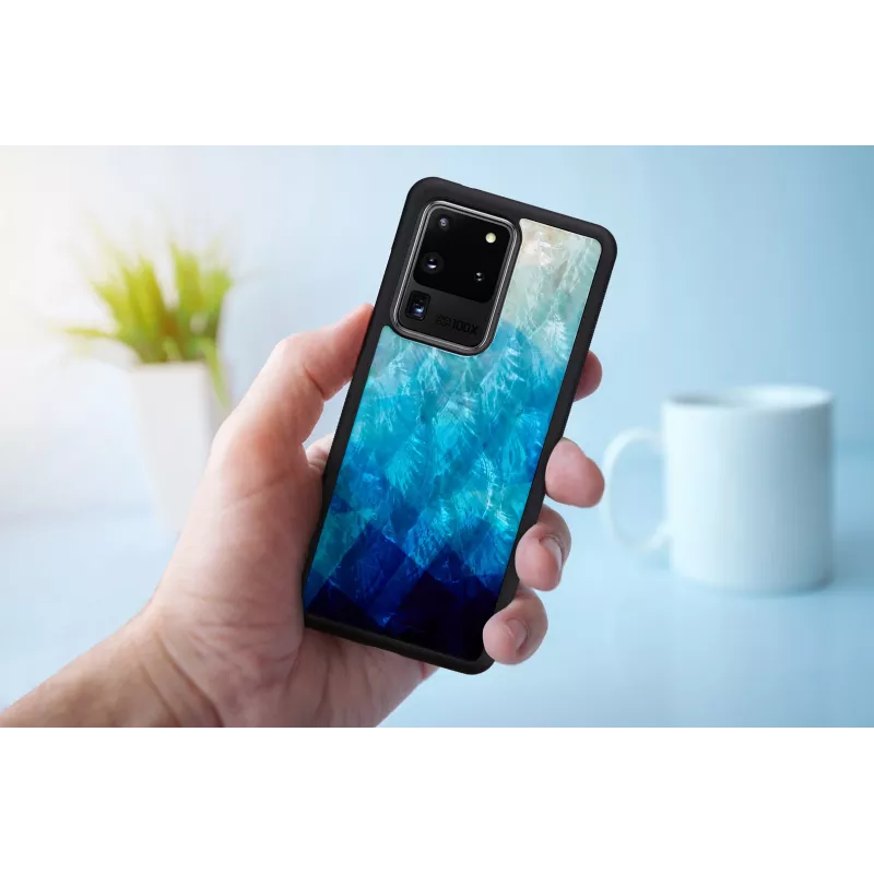 Kaitsev telefoniümbris iKins Samsung Galaxy S20 Ultra jaoks, sinine järv/must