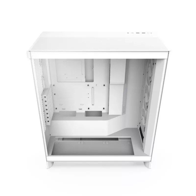 PC Case NZXT H7 Flow RGB Midi Tower Valge — karastatud klaas, EATX, ees 3×120mm, USB-C