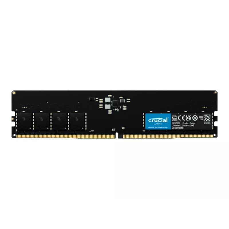 Crucial CT16G48C40U5 DIMM, 1x 16 GB, DDR5, 4800 Mhz, CL40, 1.1v, 16Gbit