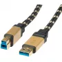 USB 3.0 kaabel ROLINE GOLD tüüp A M - B M 3,0 m