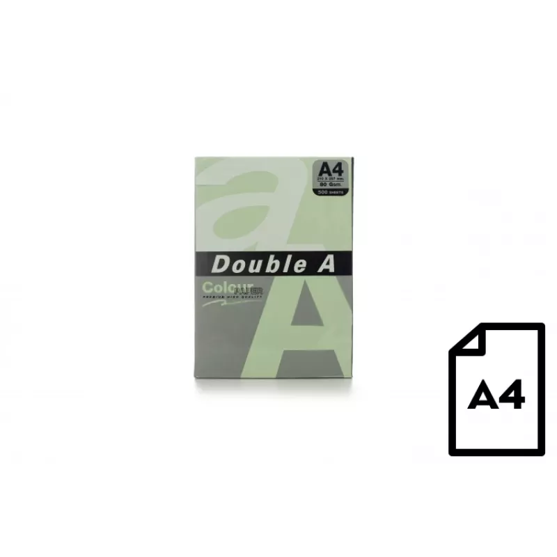 Värviline paber Double A, 80g, A4, 500 lehte, Lagoon