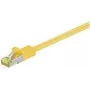 Wentronic GoobayCat.7 toorkaabel, patch-kaabel, S/FTP (PiMF), kollane, 0,25 m - LSZH halogeenivaba, vask, RJ45 pistik (91566)
