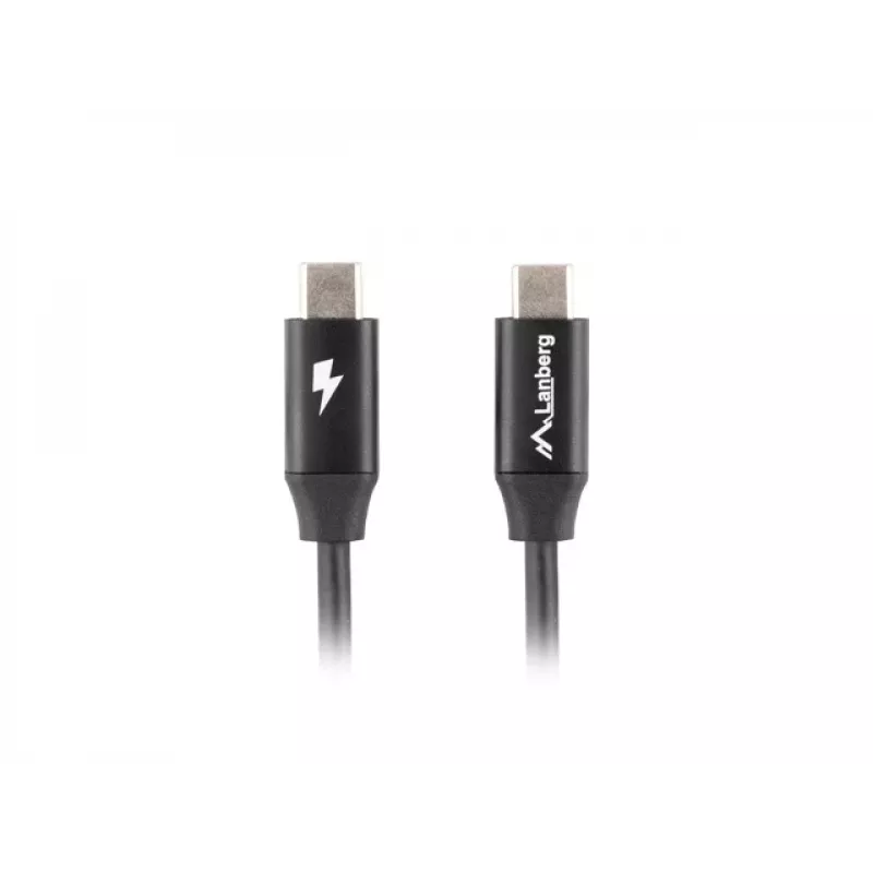 LANBERG USB-C to USB-C kaabel CA-CMCM-40CU-0018-BK — USB 2.0, 1,8 m, must